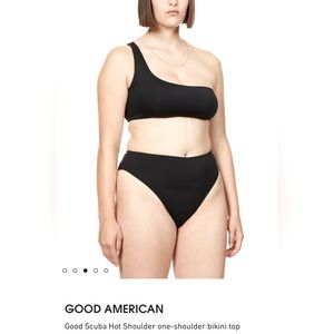 NWT . . .  Good American Good Scuba Hot Shoulder / One Shoulder Bikini Top